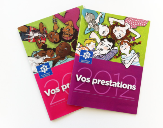 2 livrets de 60 pages pour la Caisse d’Allocations familiales