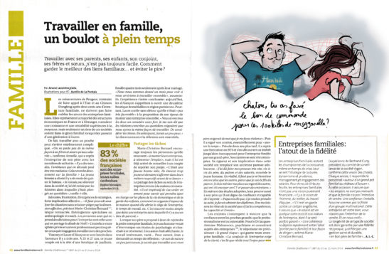 Article "Travailler en famille, un boulot à plein temps"